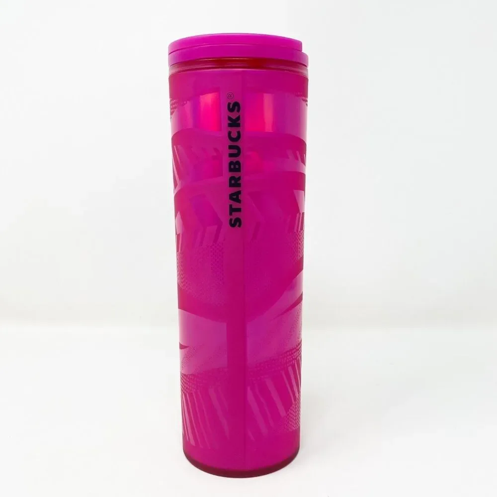 STARBUCKS LIMITED EDITION Pink Etched‎ Ribbon Swirl Tumbler